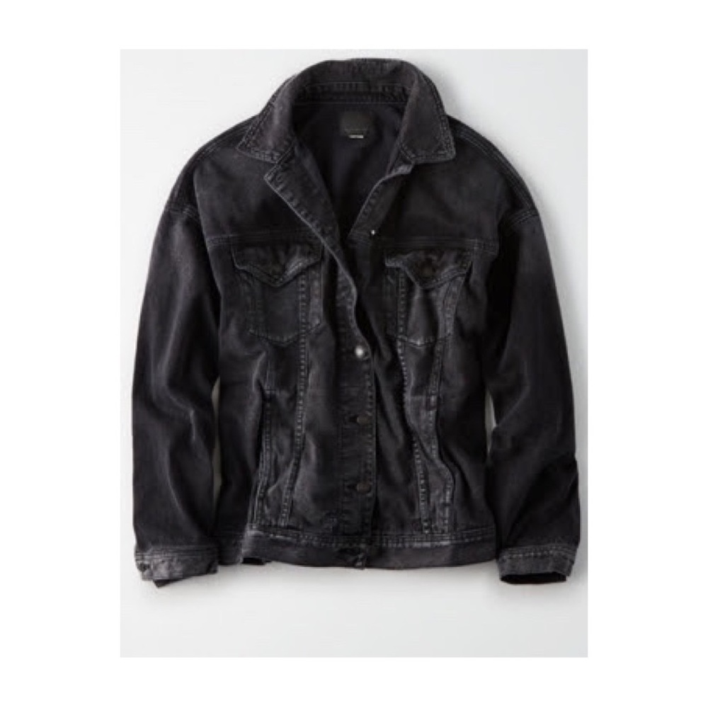 AE Destroyed Denim Boyfriend Jacket